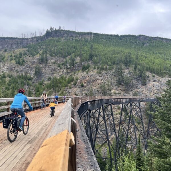 Biking the Myra Canyon Trestle Trail