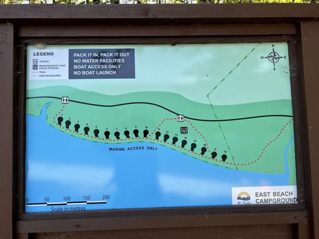 East Beach campground map