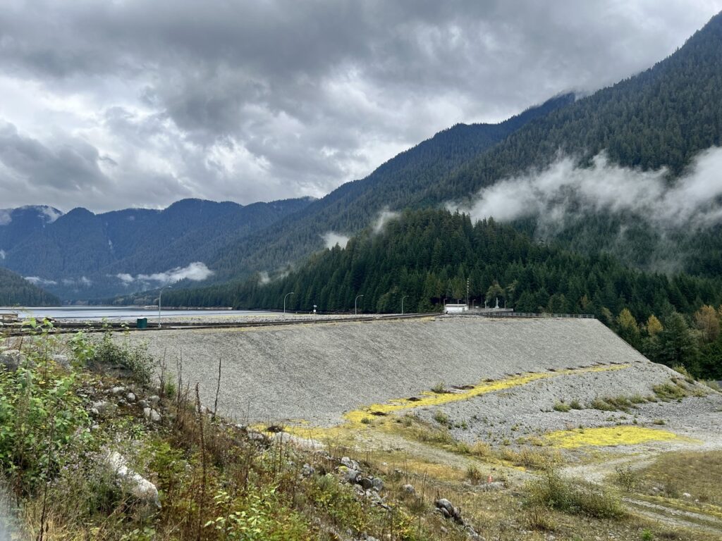 View from Seymour Dam overlooking reservoir